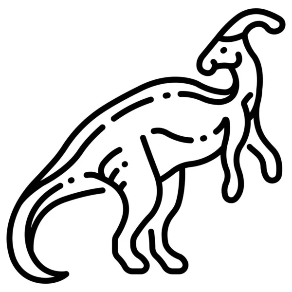 Vektorillustration Eines Dinosaurier Parasaurolophus — Stockvektor