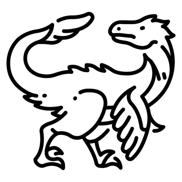 恐竜のベクトル図です ウタフラプター — ストックベクタ