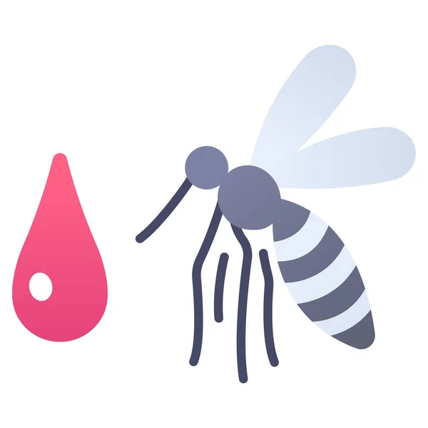 Enfermedad Lesión Icono Ilustración Vectorial Dengue — Archivo Imágenes Vectoriales