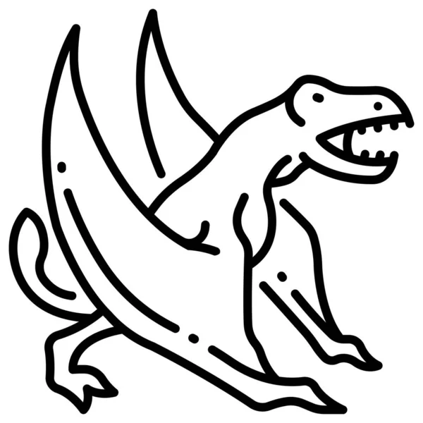 Icono Dinosaurio Ilustración Vectorial Dimorfón — Archivo Imágenes Vectoriales