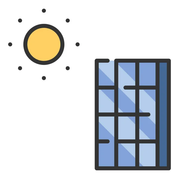 Ícone Conservação Ambiental Ilustração Vetorial Célula Solar — Vetor de Stock