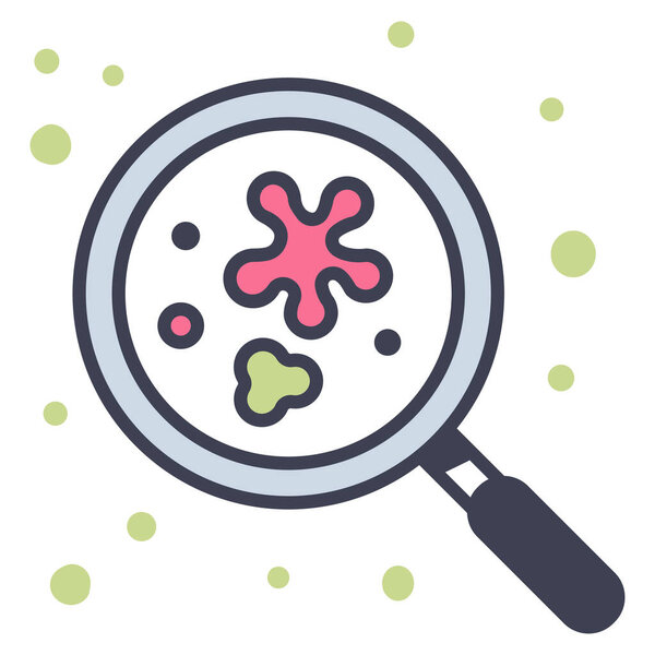 концептуальная иконка загрязнения, векторная иллюстрация. бактерии