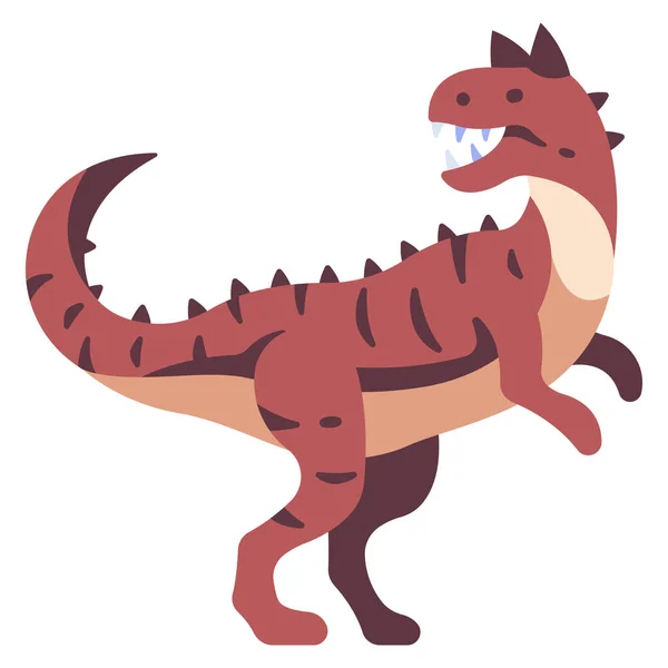 Dinosauro Dei Cartoni Animati Illustrazione Vettoriale Carnotaurus — Vettoriale Stock