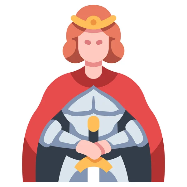 Angielska Ikona Konceptualna Ilustracja Wektorowa Król Artur — Wektor stockowy