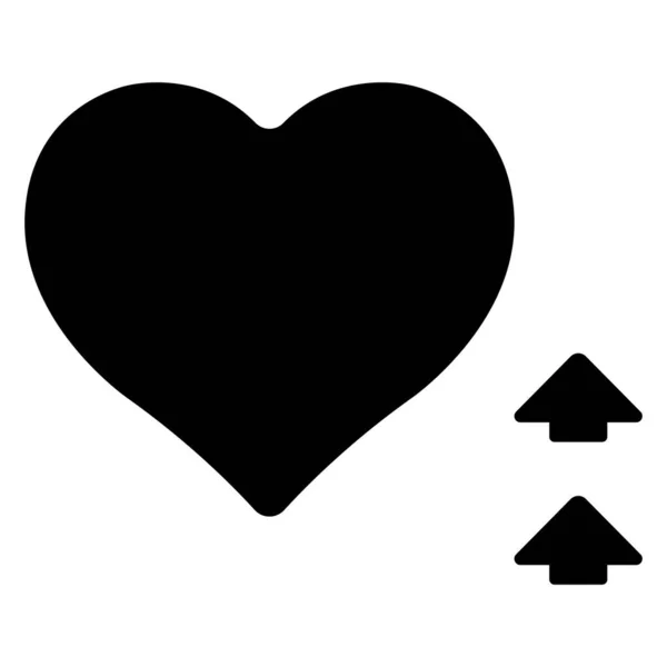 Spiel Symbol Vektor Illustration Herzpunkterhöhung Unterstützen — Stockvektor