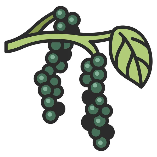 Иконка Свежей Органической Пищи Векторная Иллюстрация Pepper — стоковый вектор