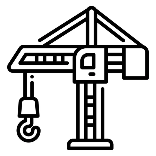 Ícone Engenharia Construção Construção Ilustração Vetorial Guindaste — Vetor de Stock