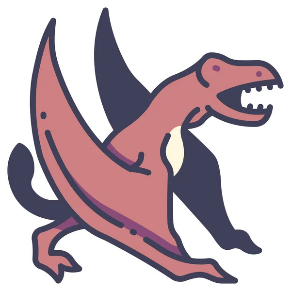 Icono Dinosaurio Ilustración Vectorial Dimorfón — Vector de stock