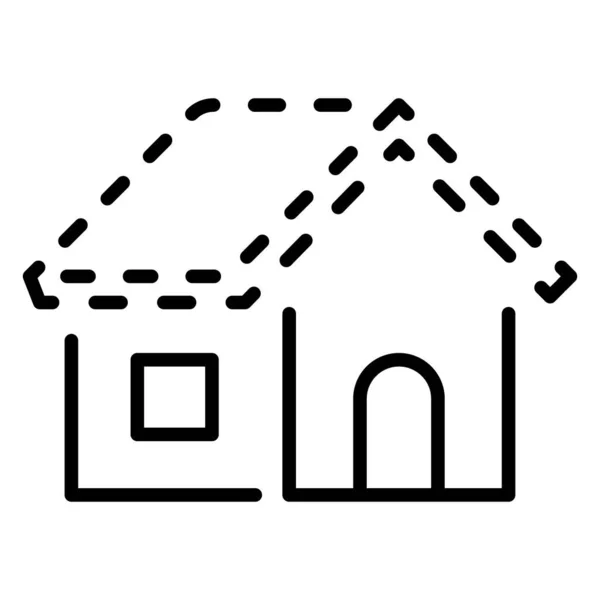 Stavební Stavební Inženýrství Ikona Vektorové Ilustrace Dům Renovace Střecha — Stockový vektor