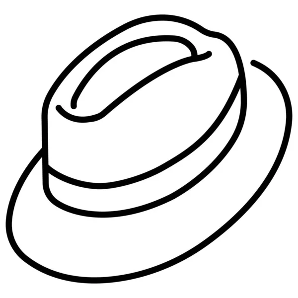 Roupa Elegante Ícone Acessórios Ilustração Vetorial Chapéu — Vetor de Stock