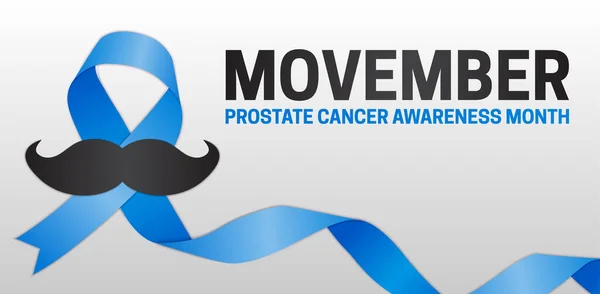 Movember Cáncer Próstata Conciencia Sobre Salud Los Hombres Mes Antecedentes — Archivo Imágenes Vectoriales