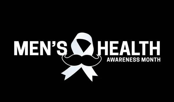Männer Health Awareness Month Hintergrundillustration Mit Schleife — Stockvektor