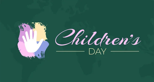 Children Day Background Illustration Board — Stock Vector