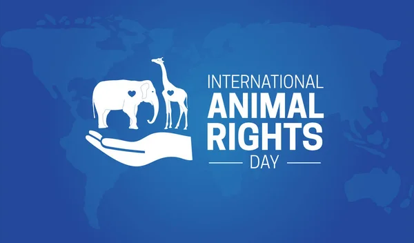 Banner Fundo Dia Internacional Dos Direitos Dos Animais —  Vetores de Stock