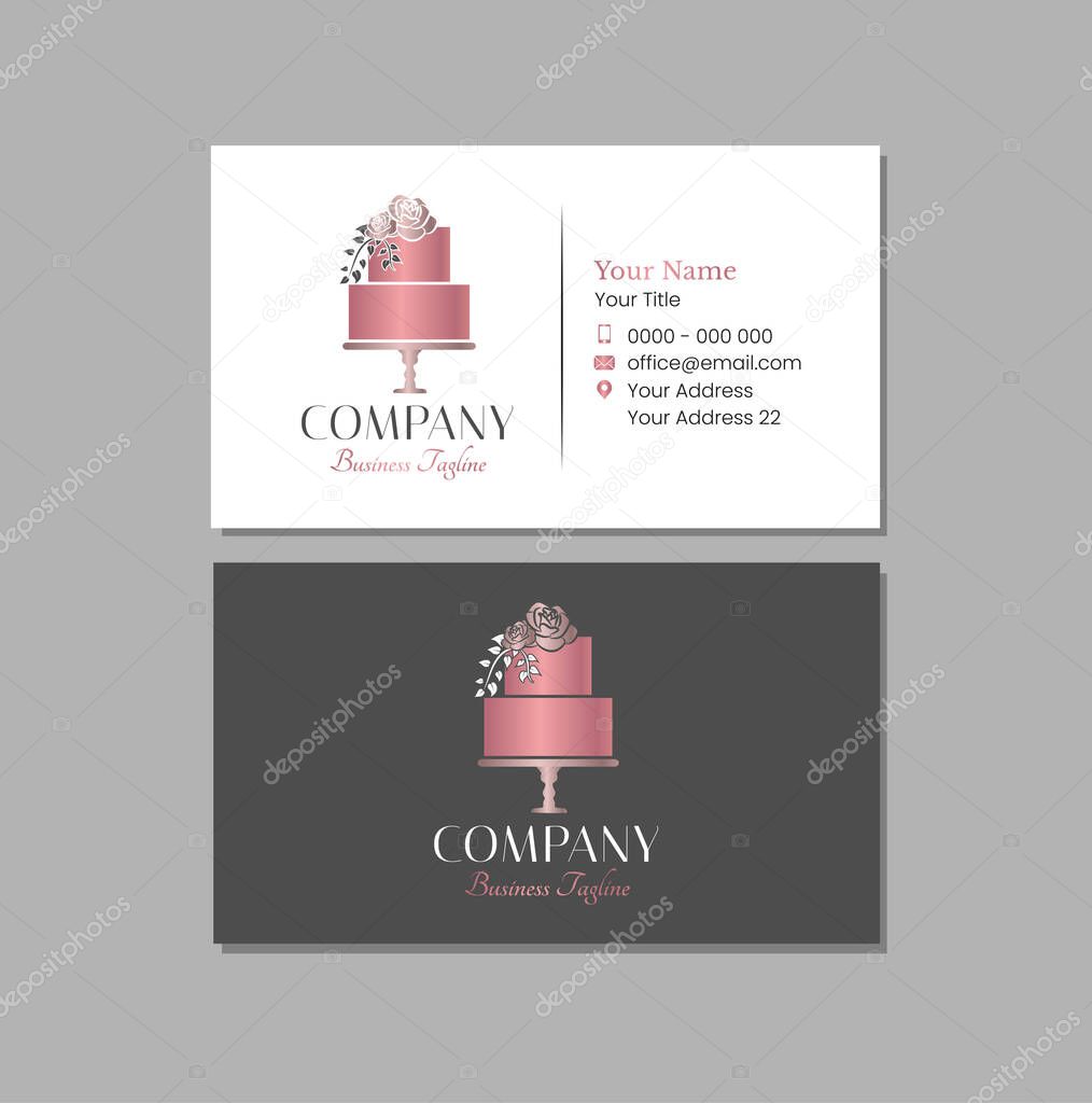 Business Card Design with Cake 