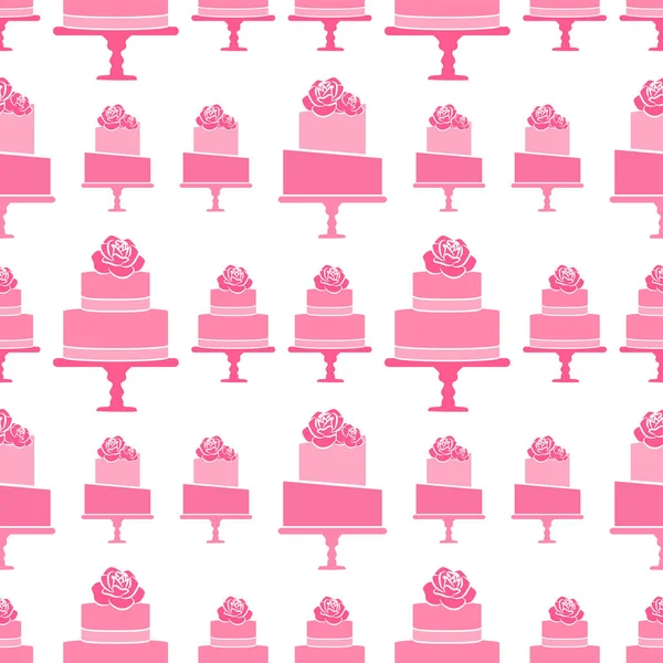 분홍빛 케이크 — 스톡 벡터