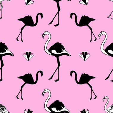 Pembe Flamingo Deseni Tasarımı