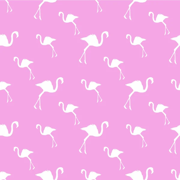 Flamingo Deseni Beyaz Açık Pembe Tasarım — Stok Vektör