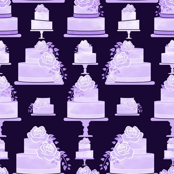 Purple Watercolor Cake Pattern Background Illustration