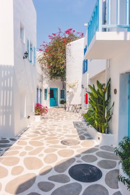 Santorini ve Yunanistan tarzı ile güzel mimari