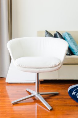 Kanepe ve sandalye üzerinde güzel lüks yastıklar