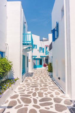 Santorini ve Yunanistan tarzı ile güzel mimari