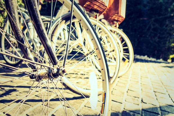 Metall cykelhjul — Stockfoto