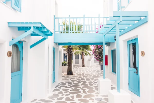 Piękna architektura stylu santorini i Grecja — Zdjęcie stockowe