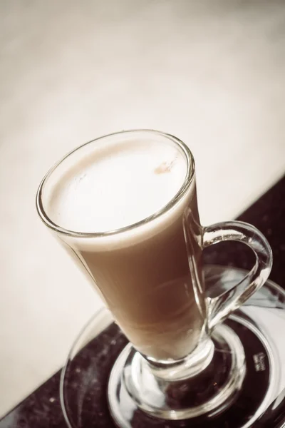 Latte-Kaffeeglas — Stockfoto