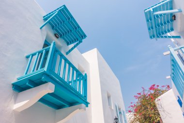 Santorini ve Yunanistan tarzı ile güzel mimari