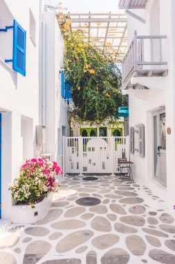 Santorini ve Yunanistan tarzı ile güzel mimari
