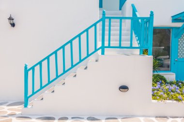 Santorini ve Yunanistan tarzı ile güzel mimari