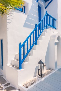 Santorini ve Yunanistan tarzı ile güzel mimari
