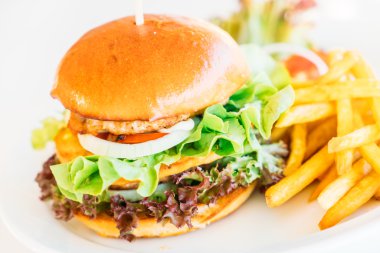 taze lezzetli hamburger