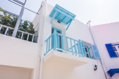 Santorini ve Yunanistan tarzı ile güzel mimari