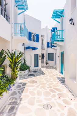 Santorini ve Yunanistan tarzı ile güzel mimari