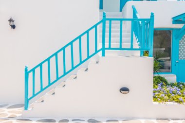 Santorini ve Yunanistan tarzı ile güzel mimari