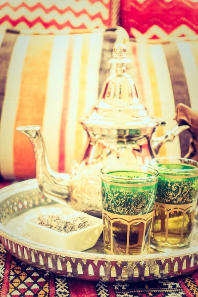 モロッコ スタイルで熱いお茶 — ストック写真