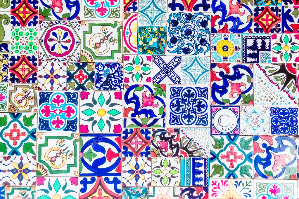 Morocco mosaic tiles textures