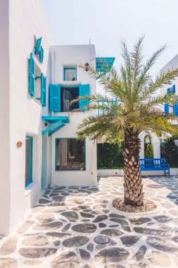 Santorini ve Yunanistan tarzı ile güzel mimari