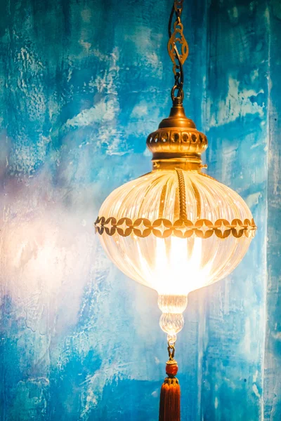 Lantern in Morocco style in living room — Stock Photo, Image