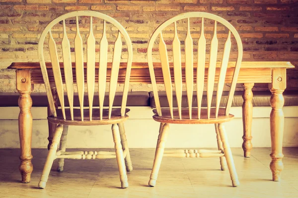 Wooden chairs and table — Stock Photo, Image