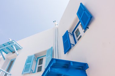 Santorini ve Yunanistan tarzı ile güzel mimari