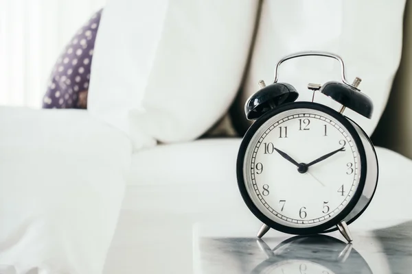 Morning clock and alarm — Stock Photo, Image