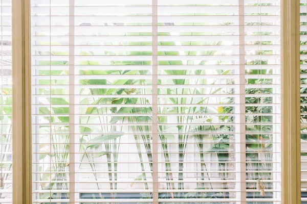 Rollläden Fensterdekoration im Wohnzimmer — Stockfoto