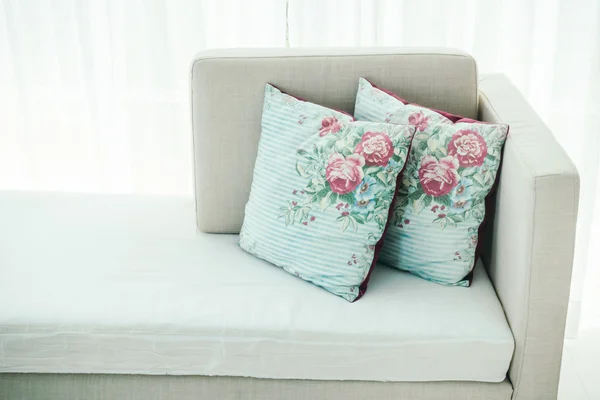 Beautiful luxury Pillows on sofa — Stock Photo, Image