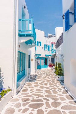 Santorini ve Yunanistan tarzı ile güzel mimari