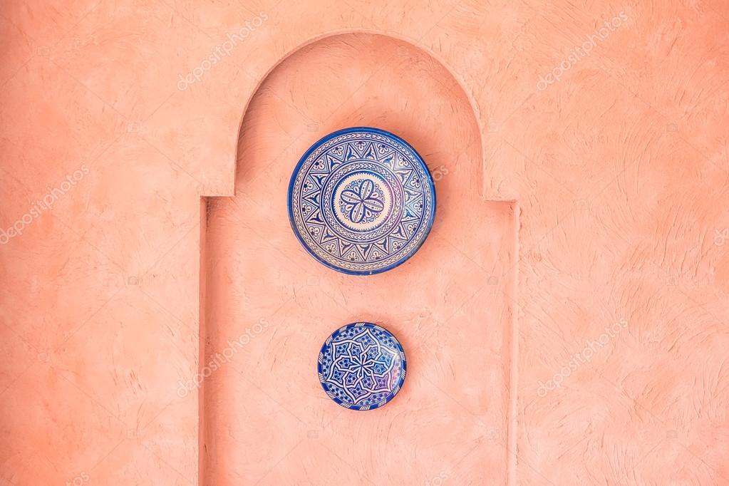Plate Morocco Decoration On Wall Stock Photo C Mrsiraphol 101518512