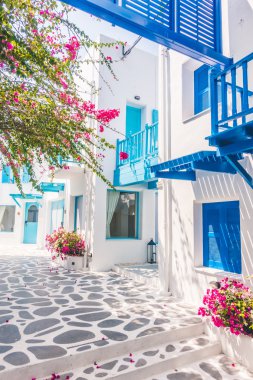 Santorini ve Yunanistan tarzı ile güzel mimari