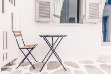 Santorini ve Yunanistan tarzı ile güzel mimari